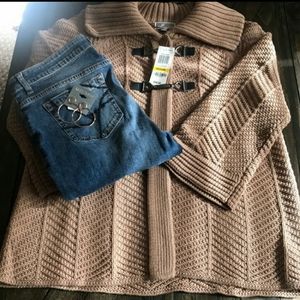 XSOLDX JM Collection Toggle Front Cardigan Sweater